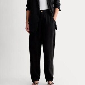 Everlane The Chino in Buttersoft High Rise Black Taper Leg Pants Womens Plus 16